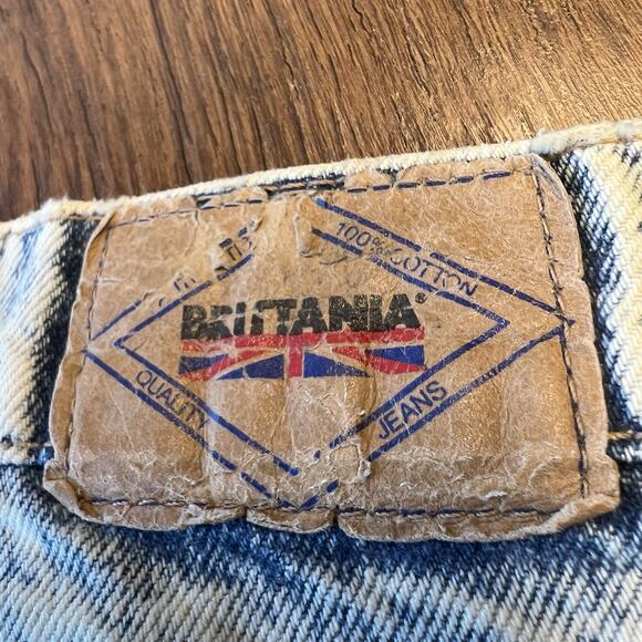 VINTAGE 80s BRITTANIA ACID STONE WASH DENIM LIGHT BLUE JEANS SIZE 31 W x 31 L - Picture 8 of 16